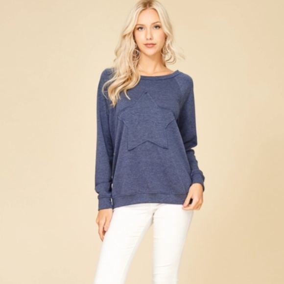 Restocked Cresent Super Soft Casual Star Pullover Various Sizes Available - Picture 2 of 5